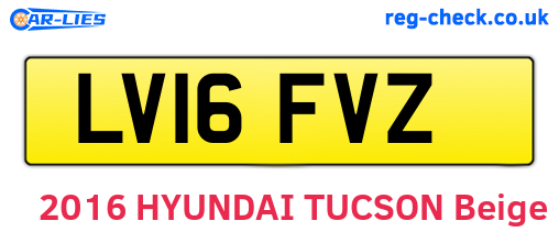 LV16FVZ are the vehicle registration plates.
