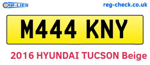 M444KNY are the vehicle registration plates.