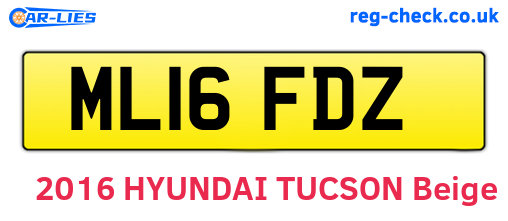 ML16FDZ are the vehicle registration plates.