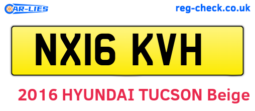 NX16KVH are the vehicle registration plates.