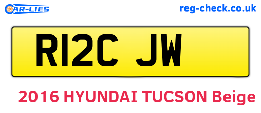 R12CJW are the vehicle registration plates.