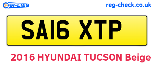 SA16XTP are the vehicle registration plates.