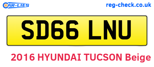 SD66LNU are the vehicle registration plates.