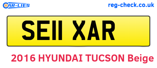 SE11XAR are the vehicle registration plates.