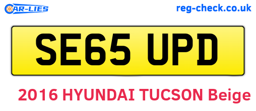 SE65UPD are the vehicle registration plates.