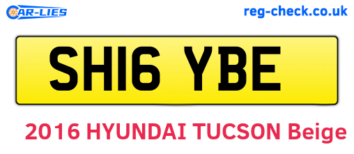 SH16YBE are the vehicle registration plates.