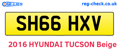 SH66HXV are the vehicle registration plates.