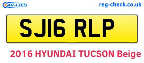 SJ16RLP are the vehicle registration plates.