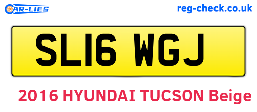 SL16WGJ are the vehicle registration plates.