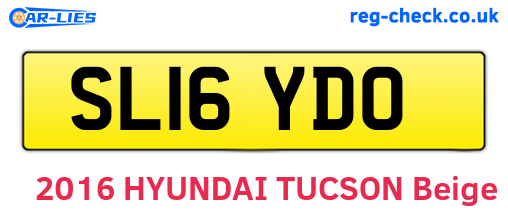 SL16YDO are the vehicle registration plates.