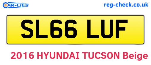 SL66LUF are the vehicle registration plates.