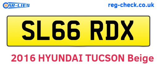 SL66RDX are the vehicle registration plates.