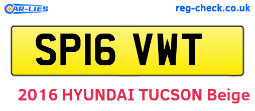 SP16VWT are the vehicle registration plates.