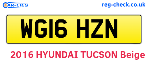 WG16HZN are the vehicle registration plates.