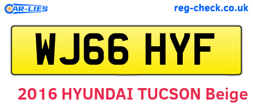 WJ66HYF are the vehicle registration plates.