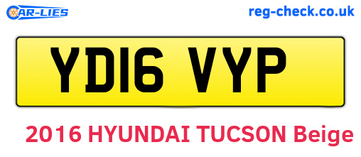 YD16VYP are the vehicle registration plates.
