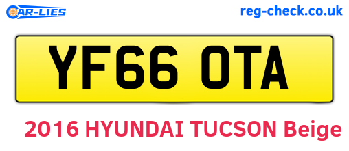 YF66OTA are the vehicle registration plates.