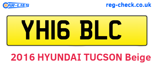 YH16BLC are the vehicle registration plates.