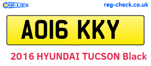 AO16KKY are the vehicle registration plates.