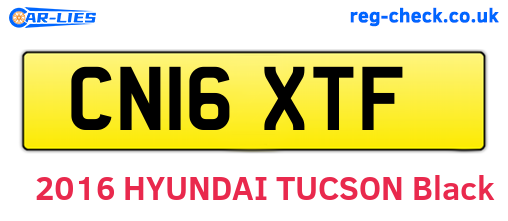 CN16XTF are the vehicle registration plates.
