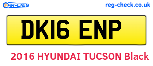 DK16ENP are the vehicle registration plates.