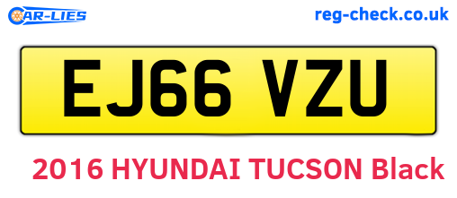 EJ66VZU are the vehicle registration plates.