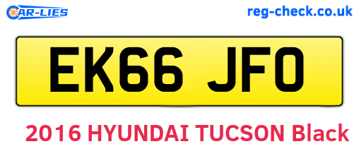 EK66JFO are the vehicle registration plates.