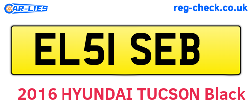 EL51SEB are the vehicle registration plates.