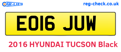 EO16JUW are the vehicle registration plates.