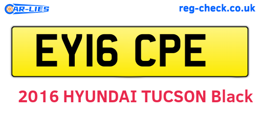 EY16CPE are the vehicle registration plates.