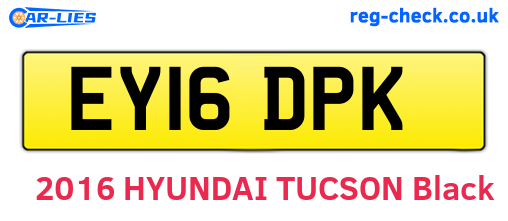 EY16DPK are the vehicle registration plates.