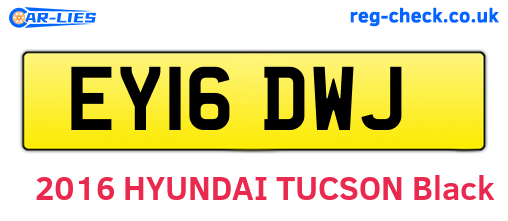 EY16DWJ are the vehicle registration plates.