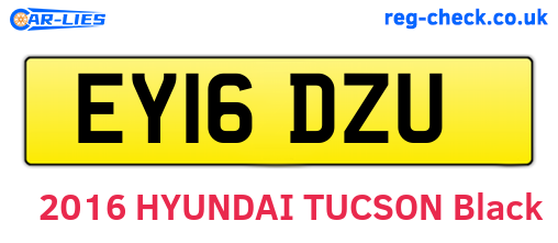 EY16DZU are the vehicle registration plates.