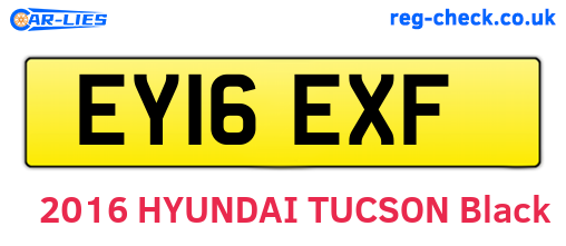 EY16EXF are the vehicle registration plates.