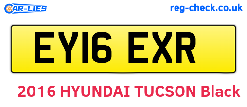 EY16EXR are the vehicle registration plates.