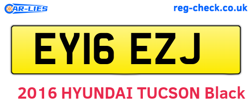 EY16EZJ are the vehicle registration plates.