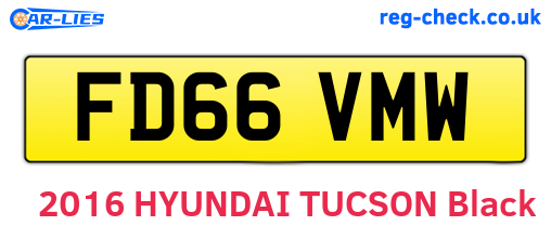 FD66VMW are the vehicle registration plates.