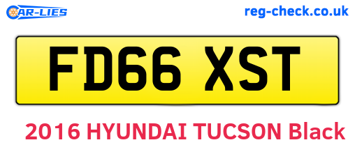 FD66XST are the vehicle registration plates.