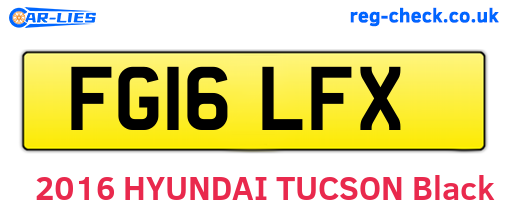 FG16LFX are the vehicle registration plates.