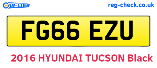 FG66EZU are the vehicle registration plates.