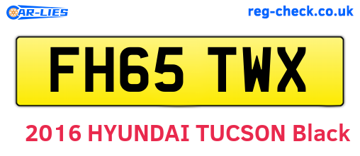 FH65TWX are the vehicle registration plates.