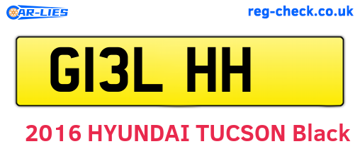 G13LHH are the vehicle registration plates.