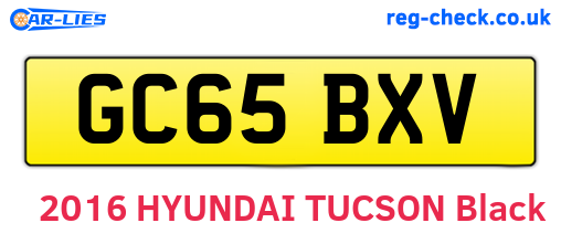 GC65BXV are the vehicle registration plates.