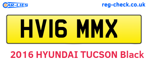 HV16MMX are the vehicle registration plates.