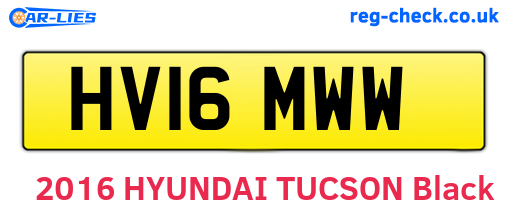 HV16MWW are the vehicle registration plates.