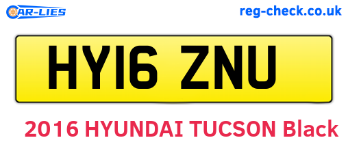 HY16ZNU are the vehicle registration plates.