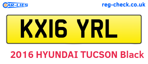 KX16YRL are the vehicle registration plates.