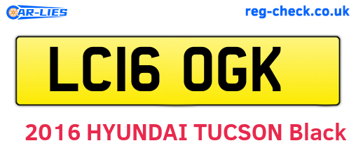 LC16OGK are the vehicle registration plates.