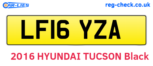 LF16YZA are the vehicle registration plates.