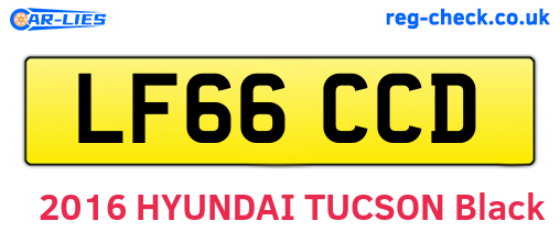 LF66CCD are the vehicle registration plates.